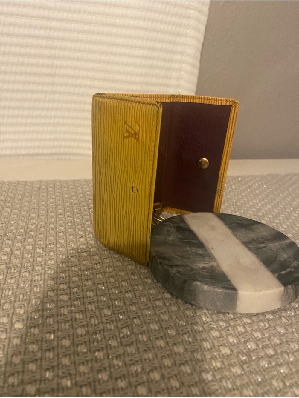 Louis Vuitton Yellow Epi Leather Key Pouch Wallet